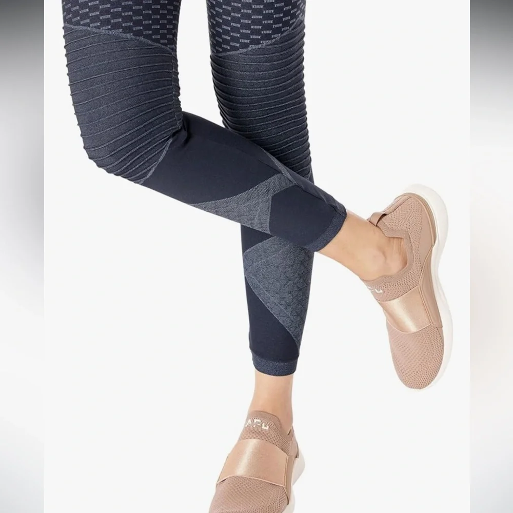 NWOT Spanx “Look at Me” Seamless Moto Leggings | Indigo Sky Blue | Small - Picture 3 of 8